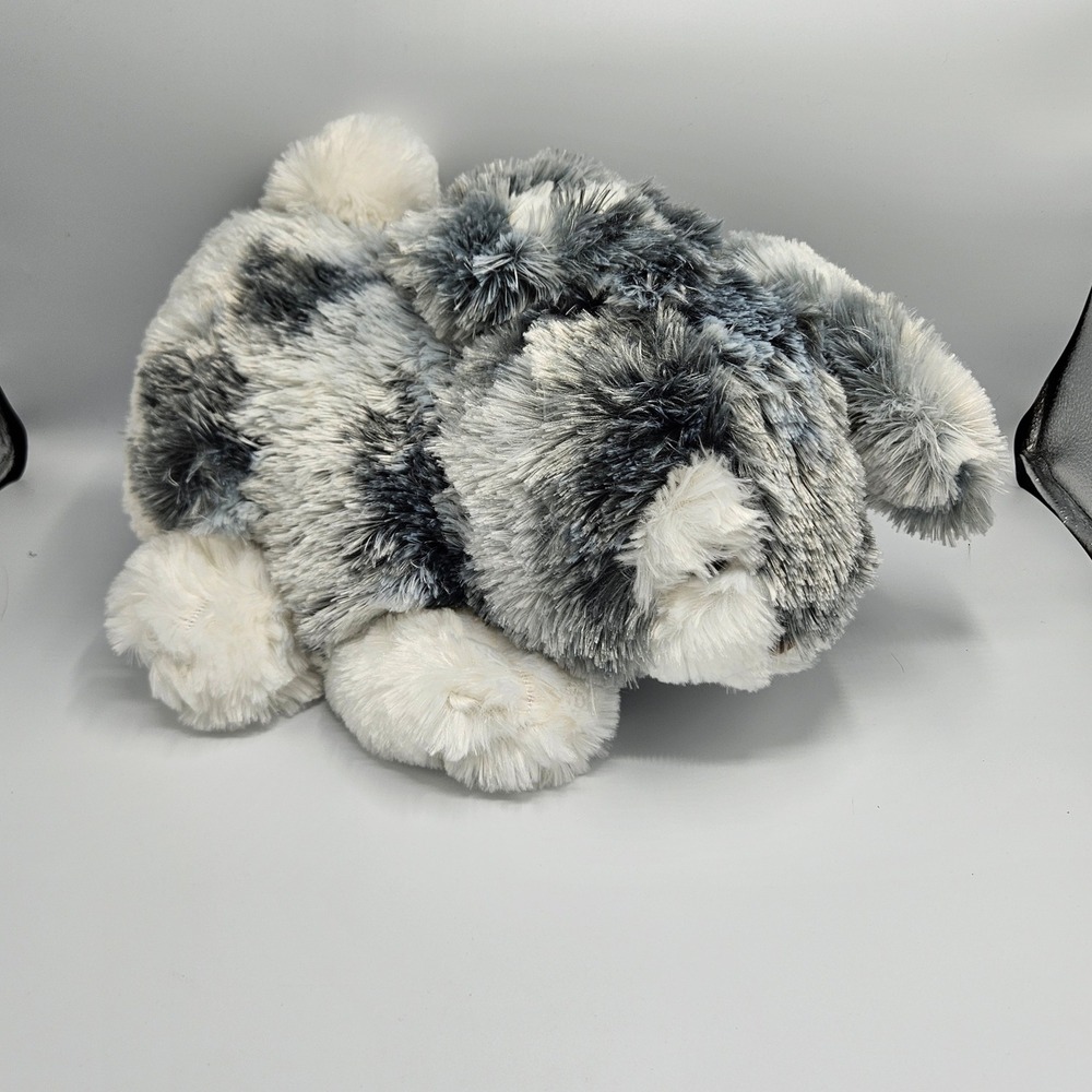 Dan Dee Collectors Choice Plush Bunny Rabbit Grey White Marbled Faux Fur Floppy